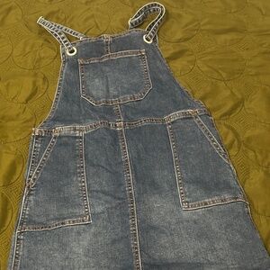 Girls denim skirt overalls